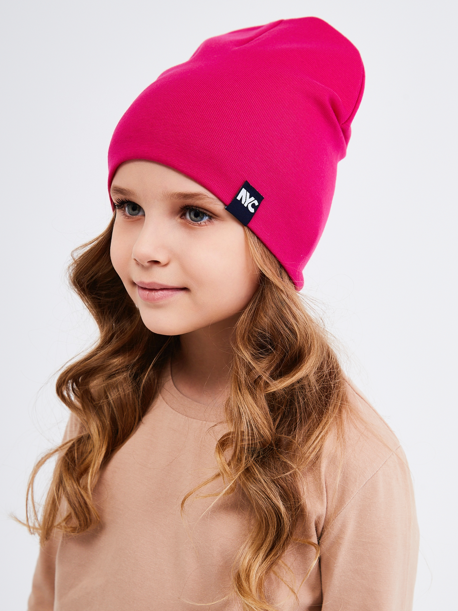 Шапка NYCkids NYC-H-067-plainG-fuchsia - фото 8