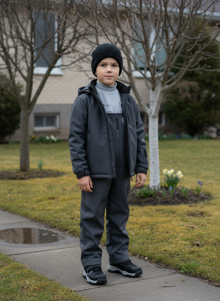 Полукомбинезон Arctic kids 60-021 серый - фото 2