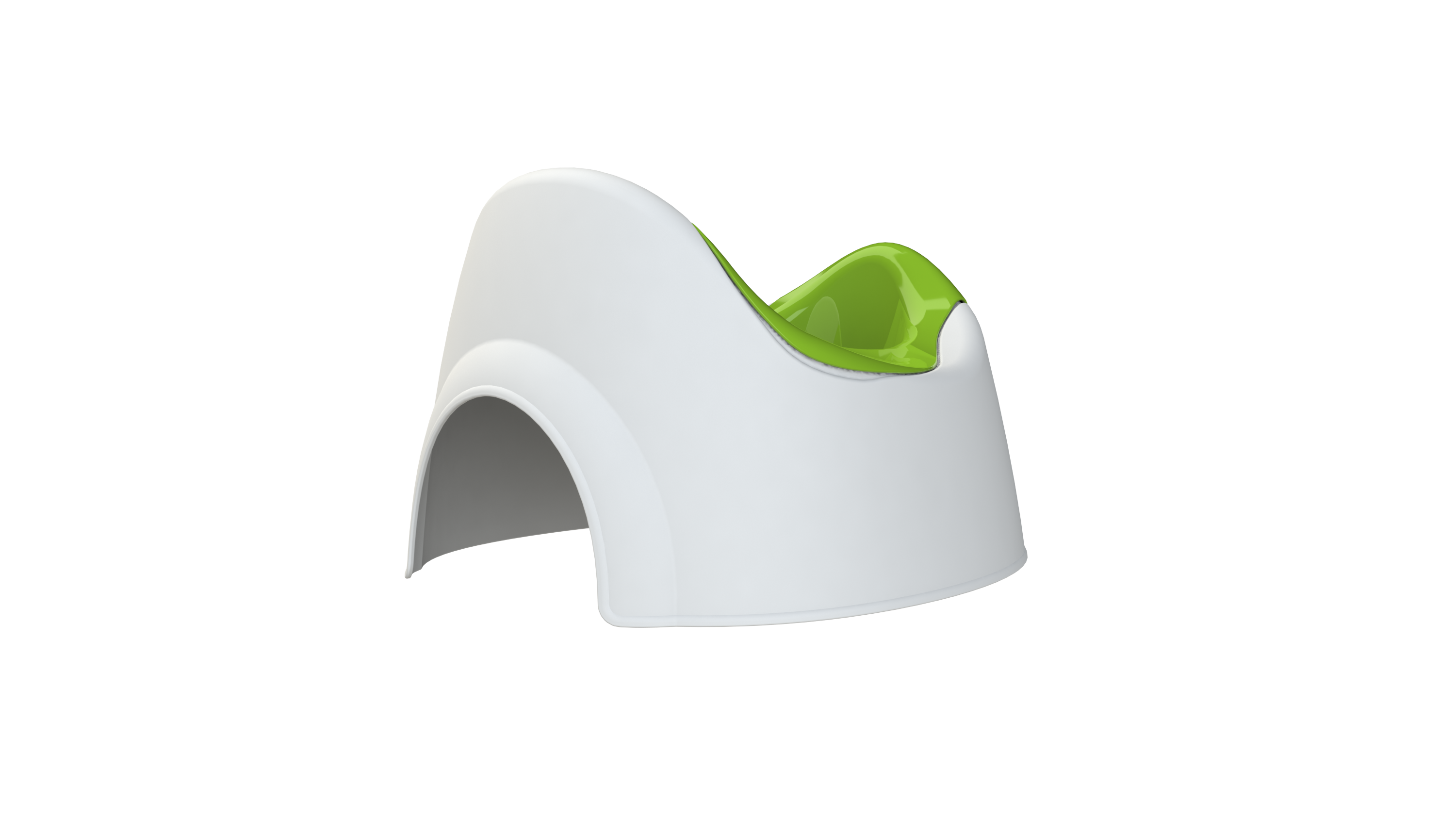 Горшок туалетный KidPlast Oxima белый зеленый - фото 5