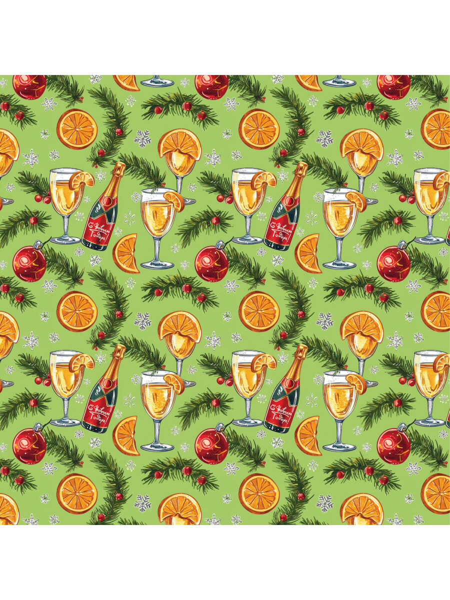 Упаковочная бумага Золотая сказка для новогодних подарков в рулоне набор 3 штуки - фото 7