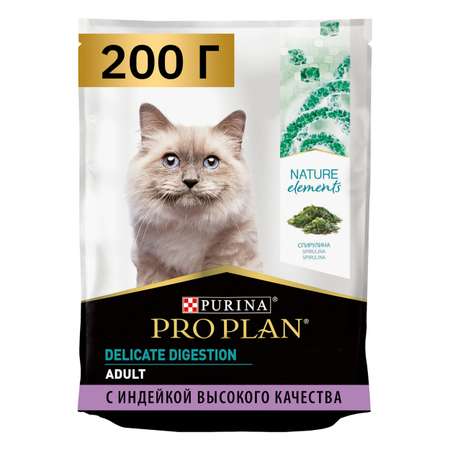 Корм для кошек PRO PLAN Nature Elements чувствительное пищеварение индейка 200г