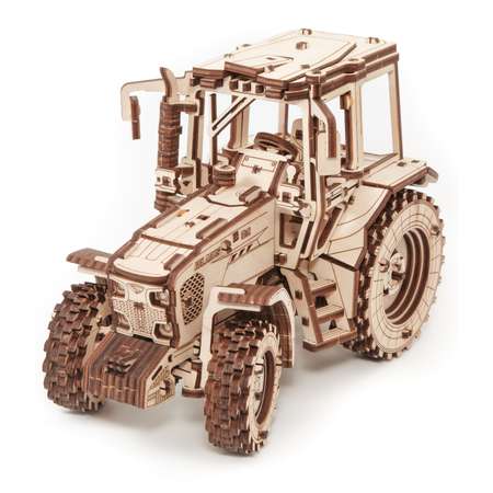 Сборная модель Eco Wood Art Трактор Беларус 82 механический из дерева