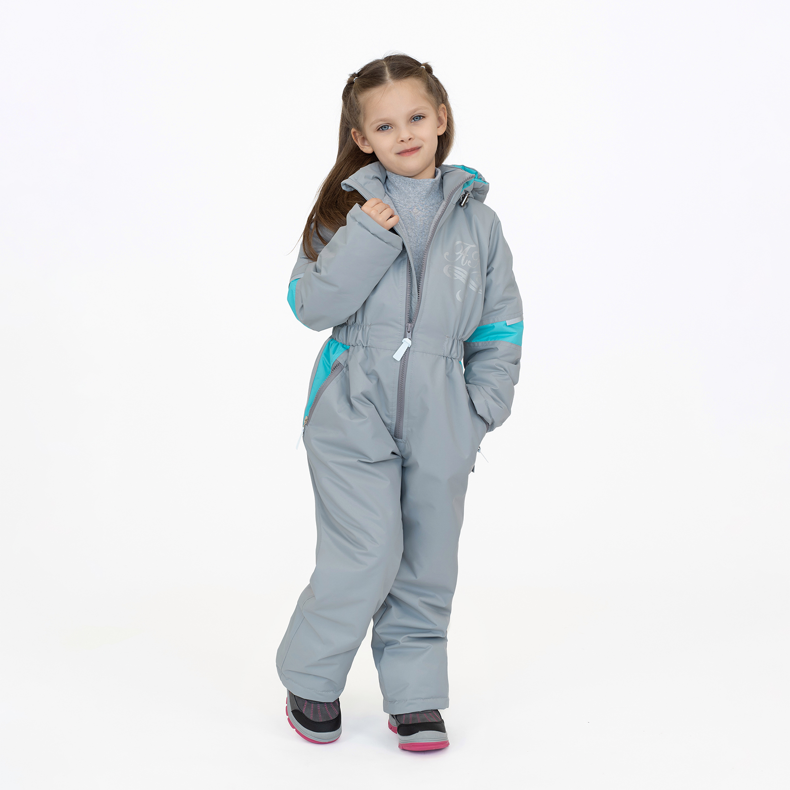 Комбинезон Arctic kids 30-041/2 св.серый бирюза - фото 1