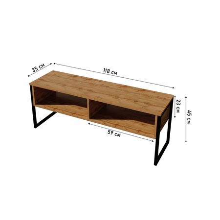 Тумба WoodSteel под телевизор Chicago lite в стиле лофт 118x35x45 см