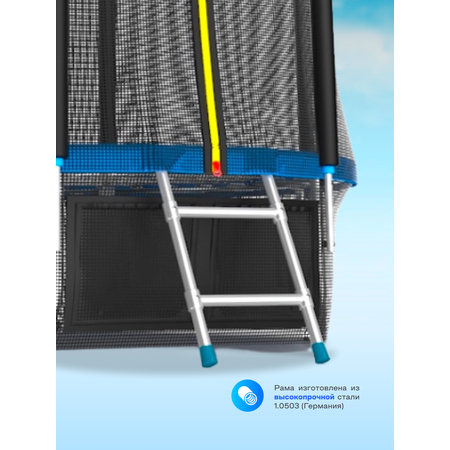 Батут каркасный EVO JUMP EVO jump Батут каркасный EVO JUMP External 6ft blue с защитной сеткой, диаметр 183 см