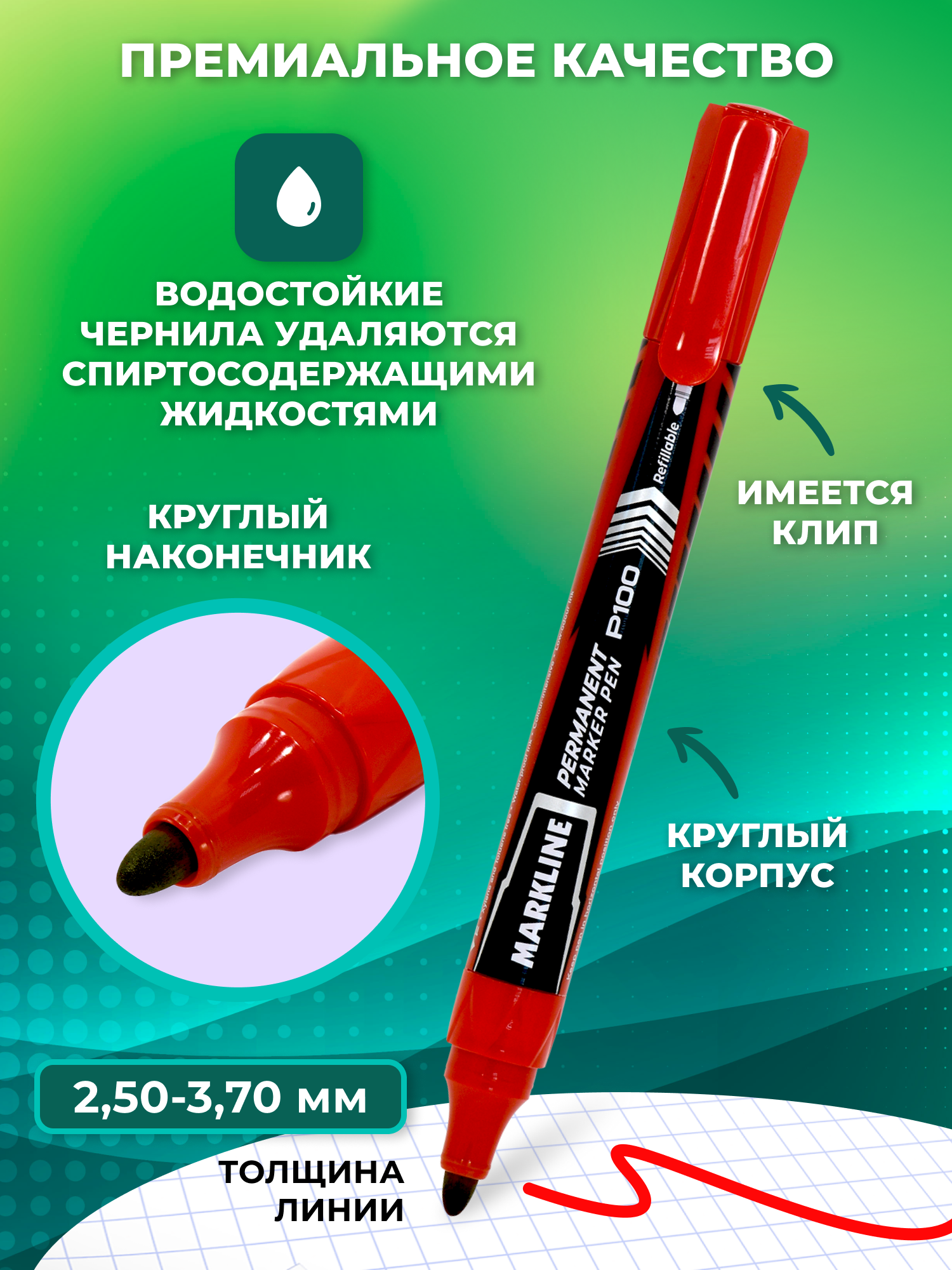 Маркеры LINC 4 цв. - фото 3