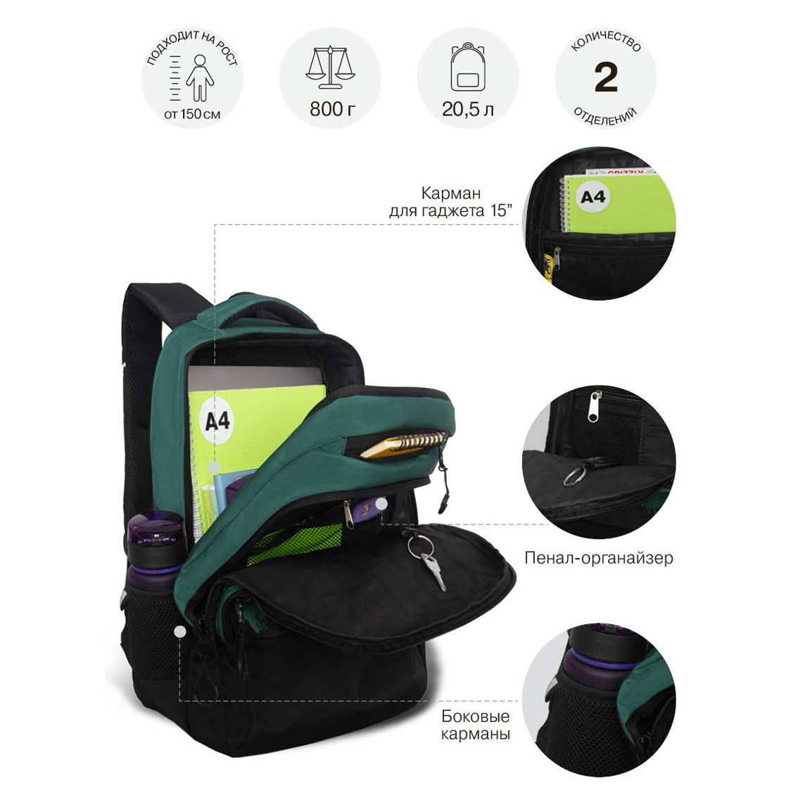 Рюкзак Grizzly для мальчика - фото 8