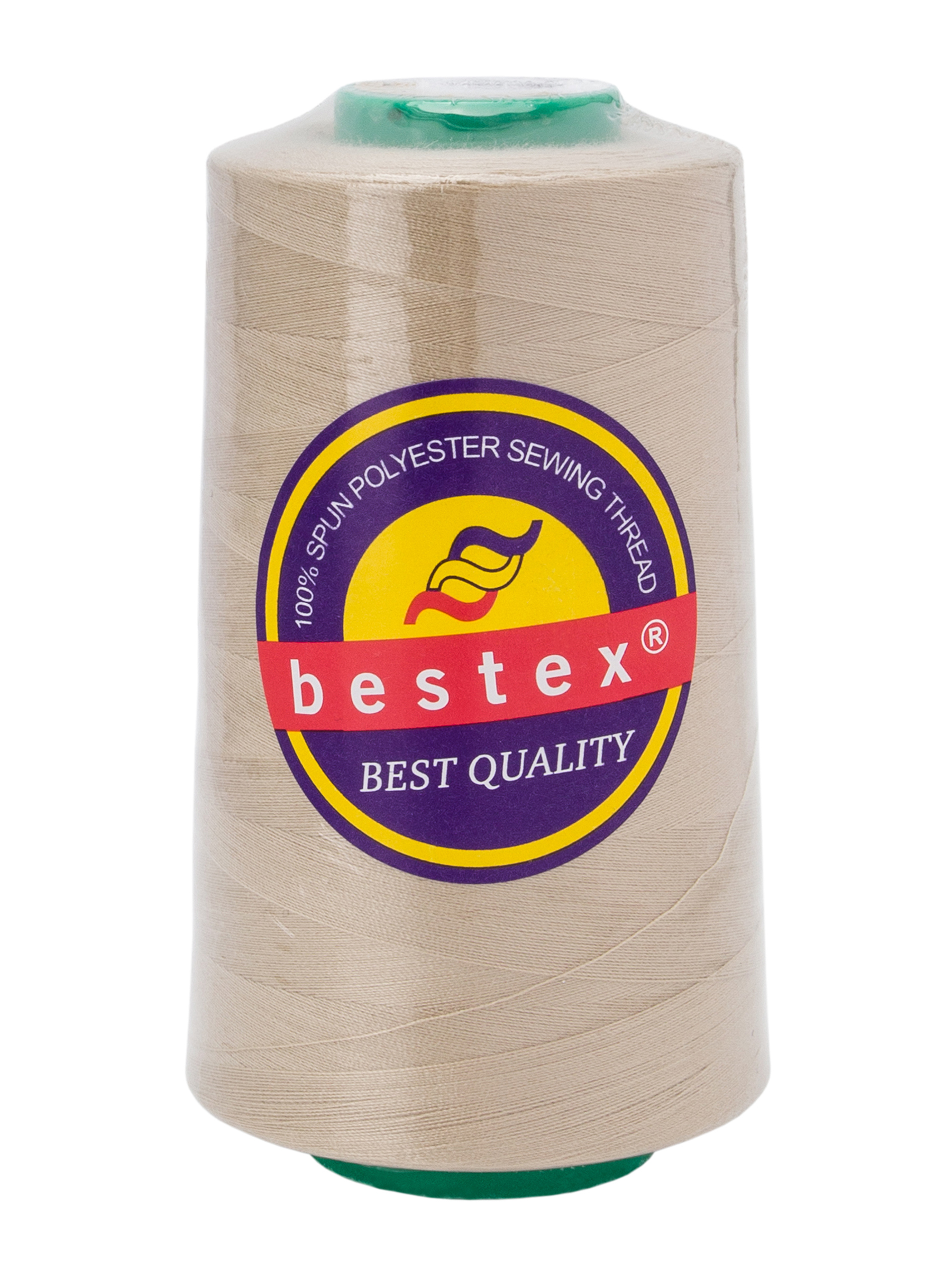 Нитки Bestex 50/2 5000 ярд 1шт 202 молочно-бежевый - фото 11