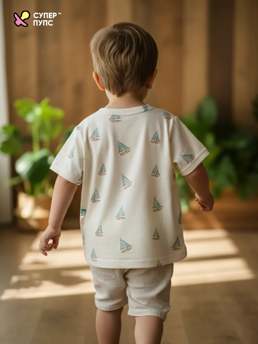 Футболка 4 шт Супер Пупс нбр/4пр/футб/КН/2026/мальчик - фото 21