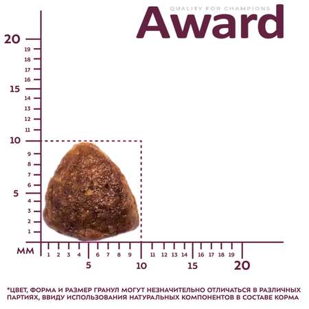 Корм для кошек AWARD 1.5кг с индейкой и курицей с добавлением клюквы и цикория sterilized для взрослых стерилизованных сухой