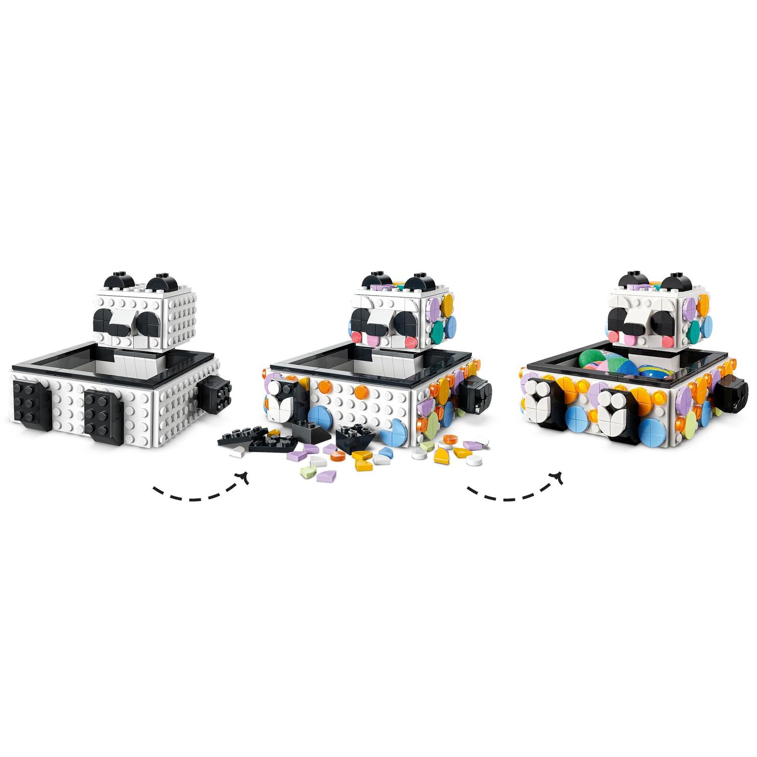Конструктор LEGO DOTS Cute Panda Tray блочный - фото 3
