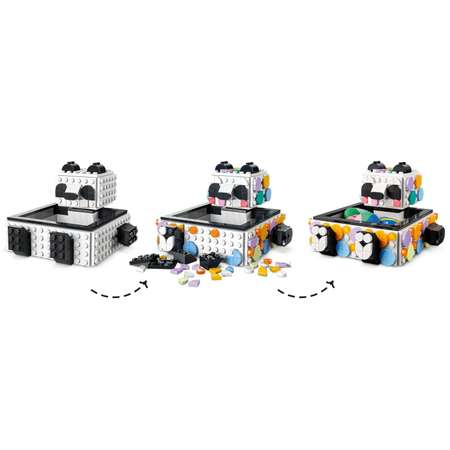 Конструктор LEGO DOTS Cute Panda Tray блочный