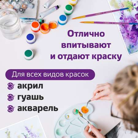 Кисть Юнландия 5 шт. (синтетика)