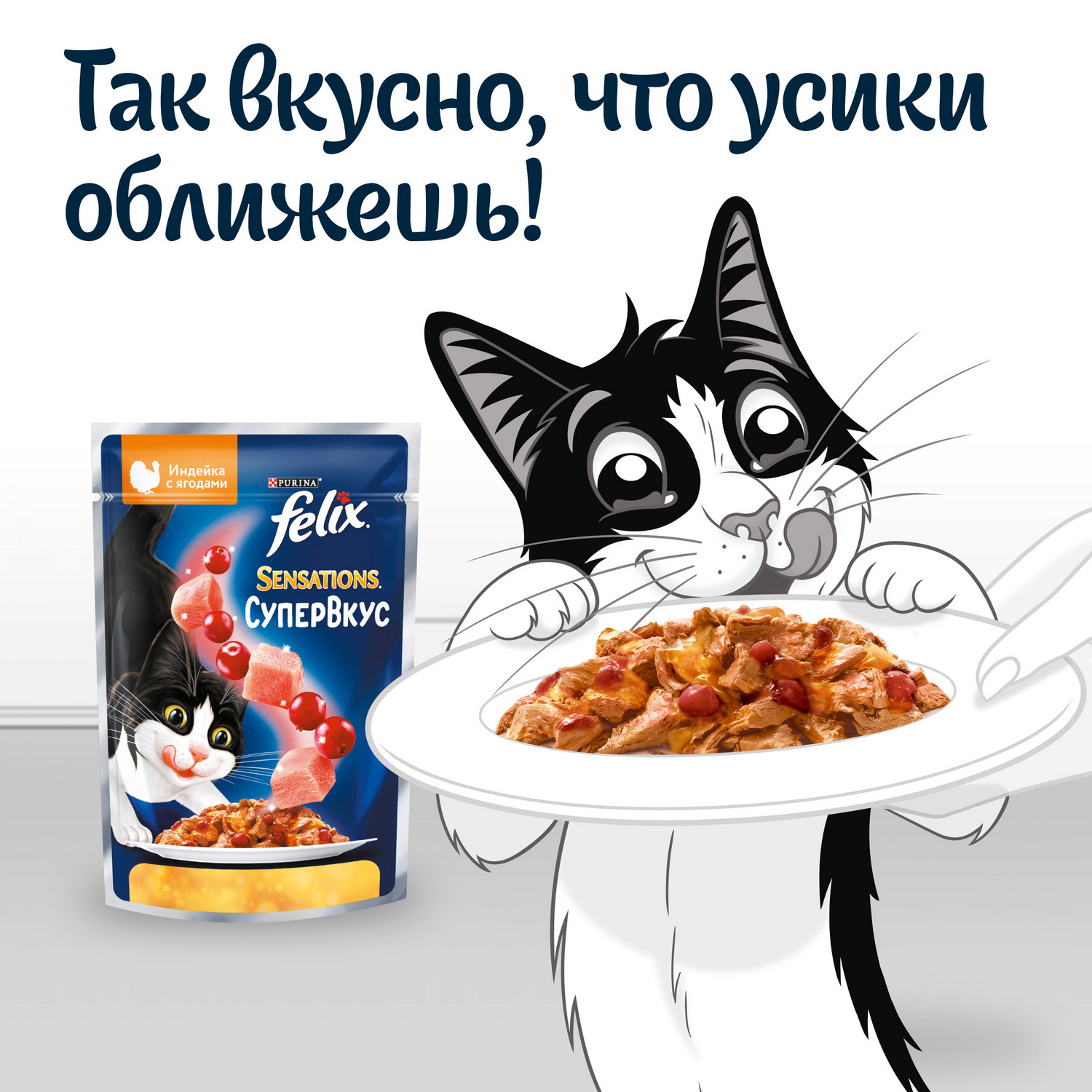Корм для кошек Felix Sensations Супер Вкус индейка-ягоды 75г - фото 9