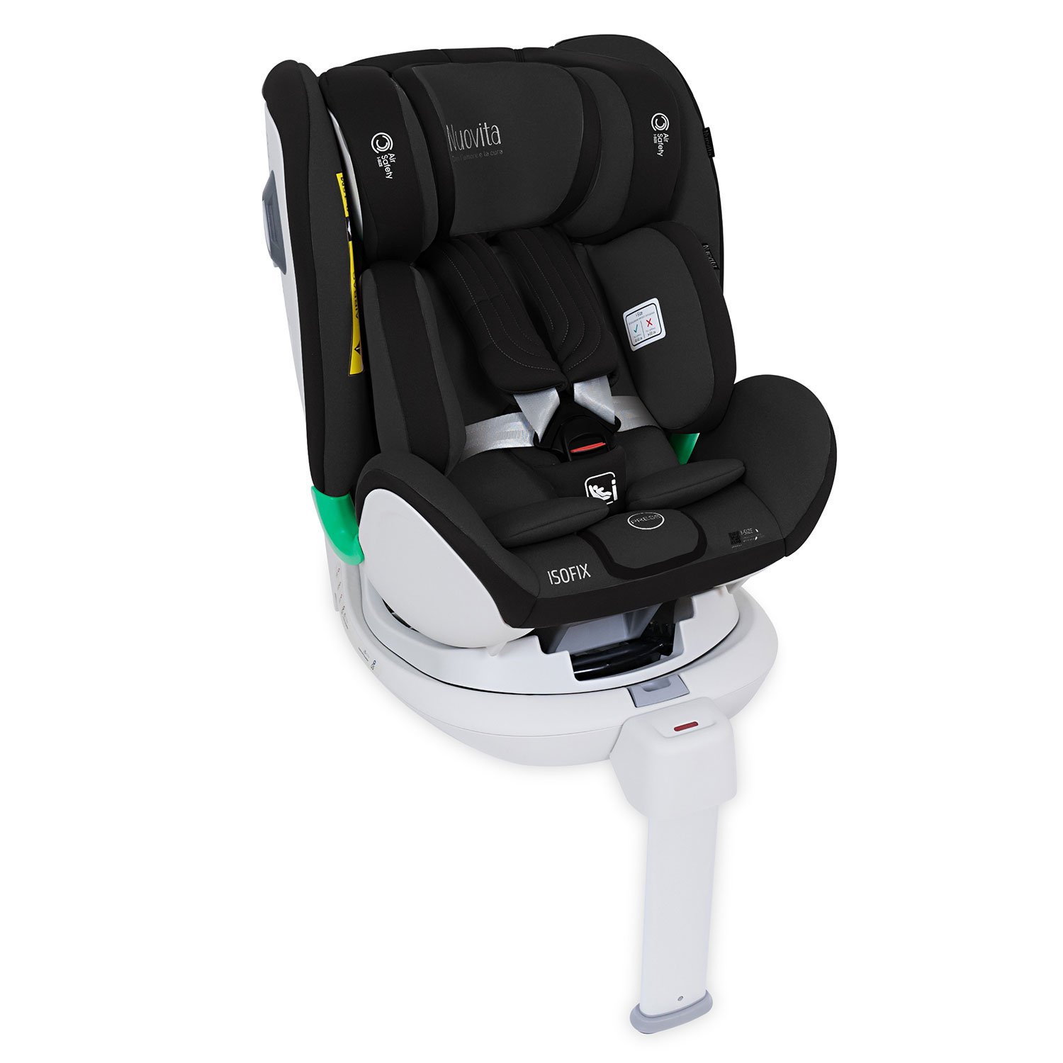 Автокресло Nuovita Maczione NiS1-1 Isofix 0+/1 (0-18 кг) черный - фото 1
