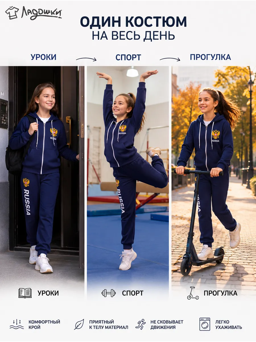 Костюм ЛАДОШКИ Костюм Марафон синий - фото 4