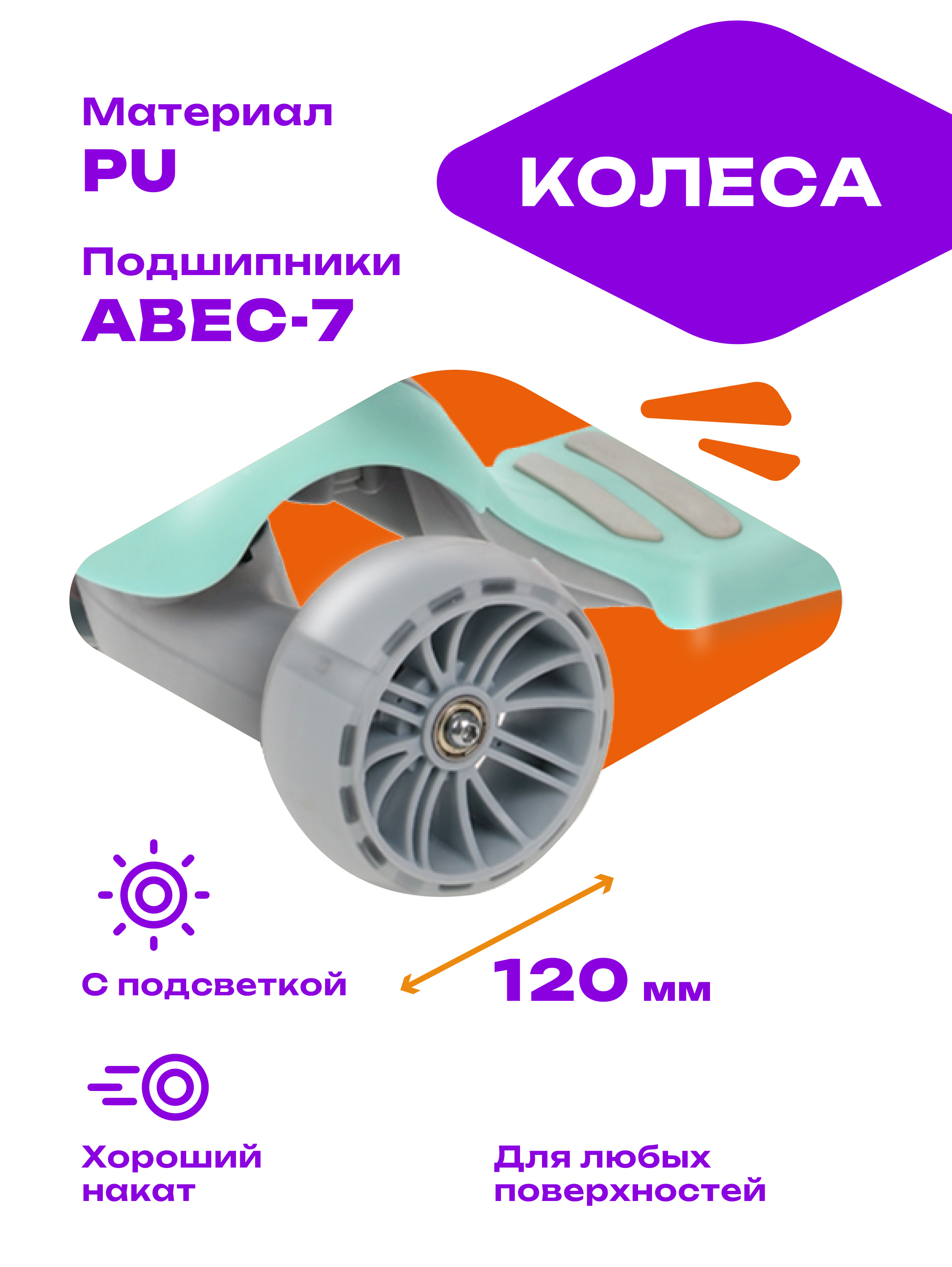 Самокат Moby kids трехколесный - фото 6