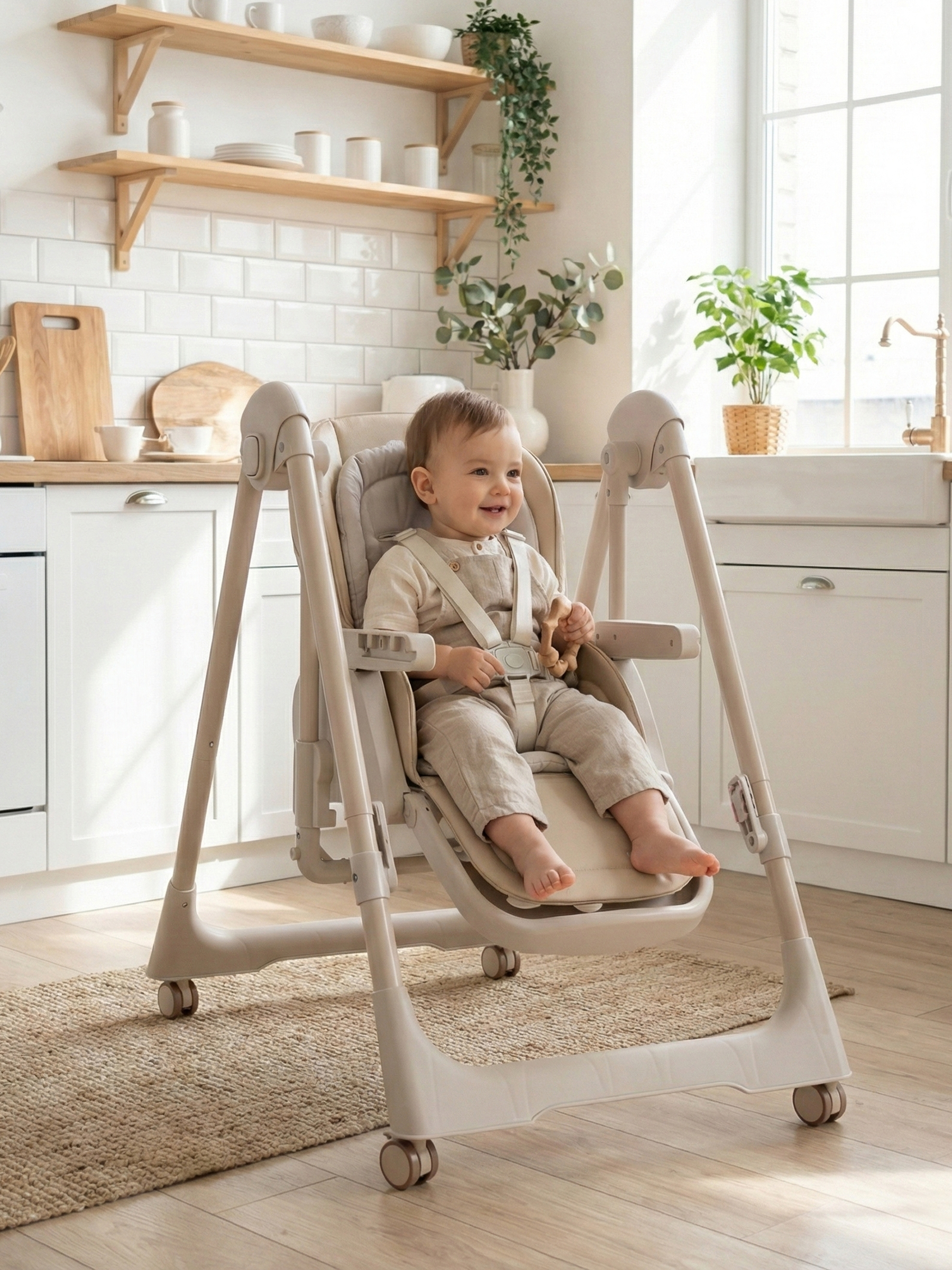 Стульчик для кормления Tomix Winky бежевый - фото 17