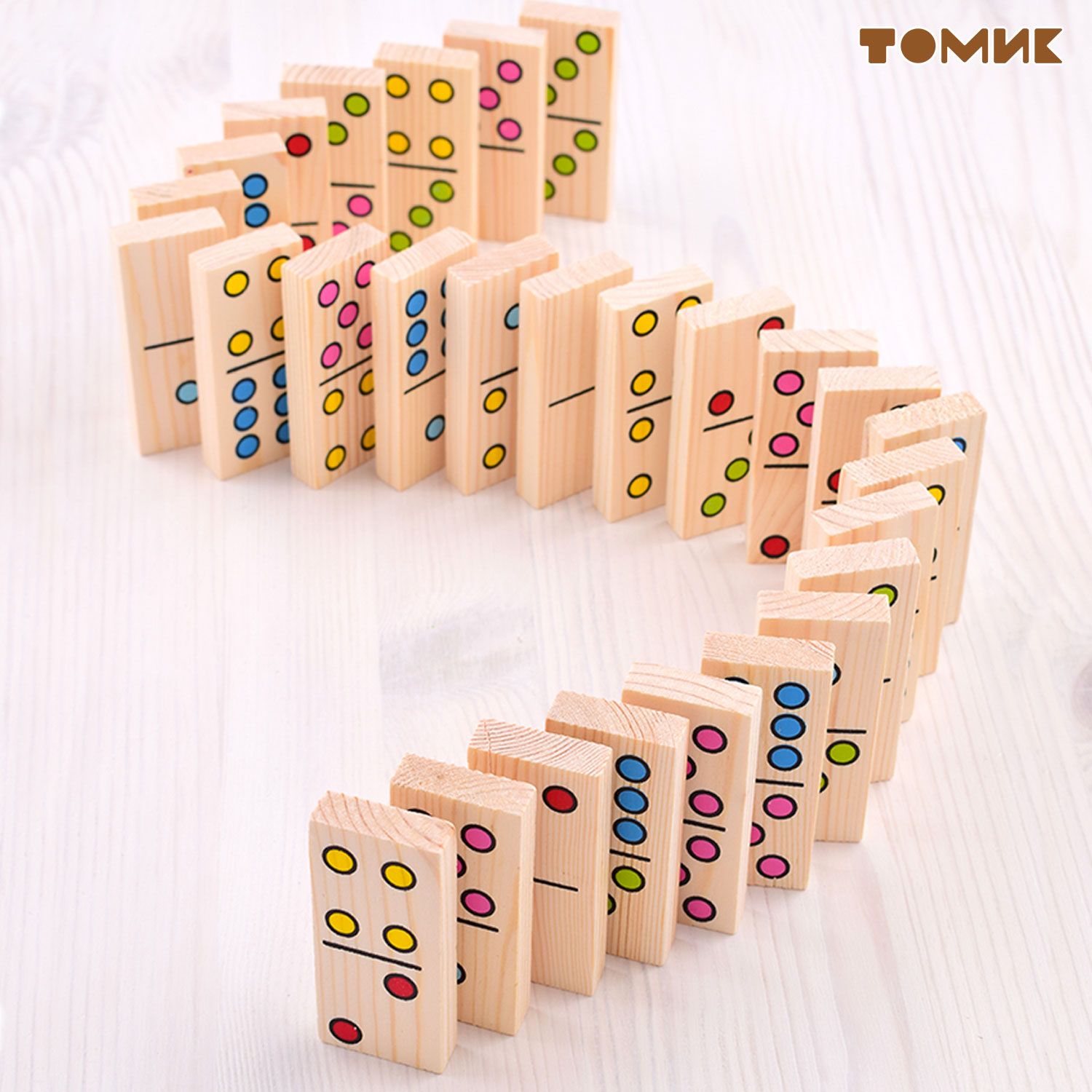 Настольная игра Томик Домино Точки 28 деталей - фото 8