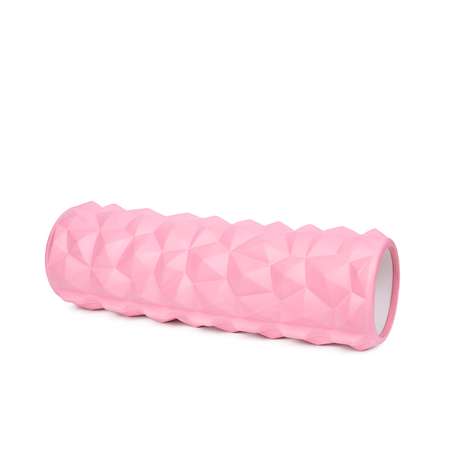 Массажный Ролик MAXISCOO FIT для МФР, Йоги и Фитнеса, 45см, Розовый