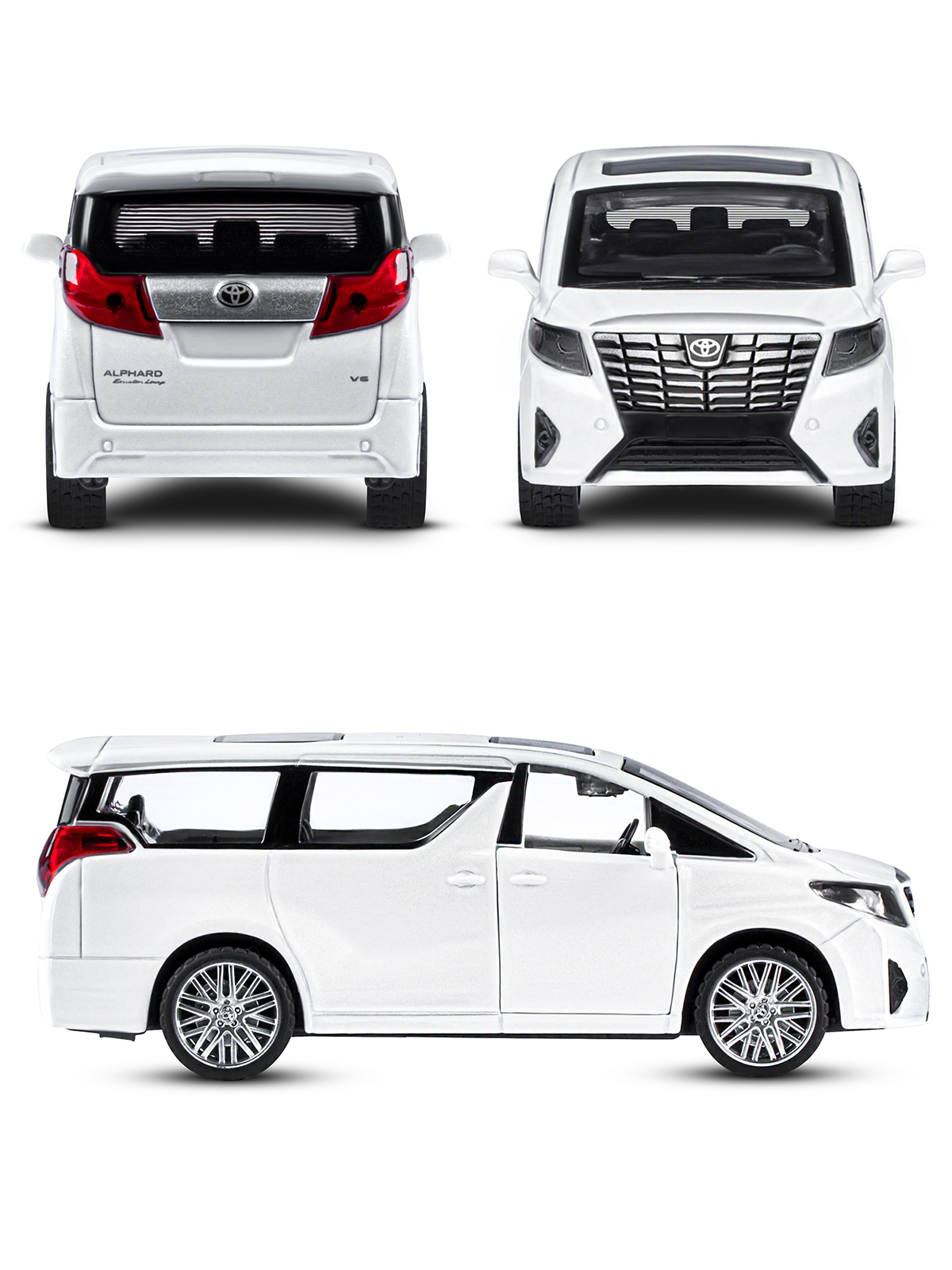 Автомобиль АВТОпанорама Toyota Alphard 1:43 JB1251029 - фото 5