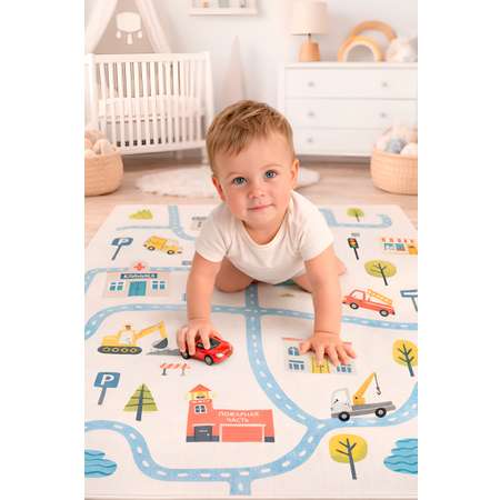 Детский складной коврик BabyGo Soft City 200 x 150 см