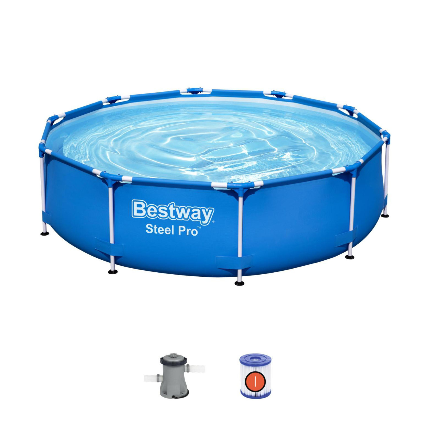 Бассейн каркасный Bestway 56679 Steel Pro 305х76см 4678л с фильтр-насосом - фото 6