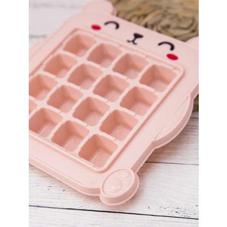 Лоток для льда iLikeGift Bear pink