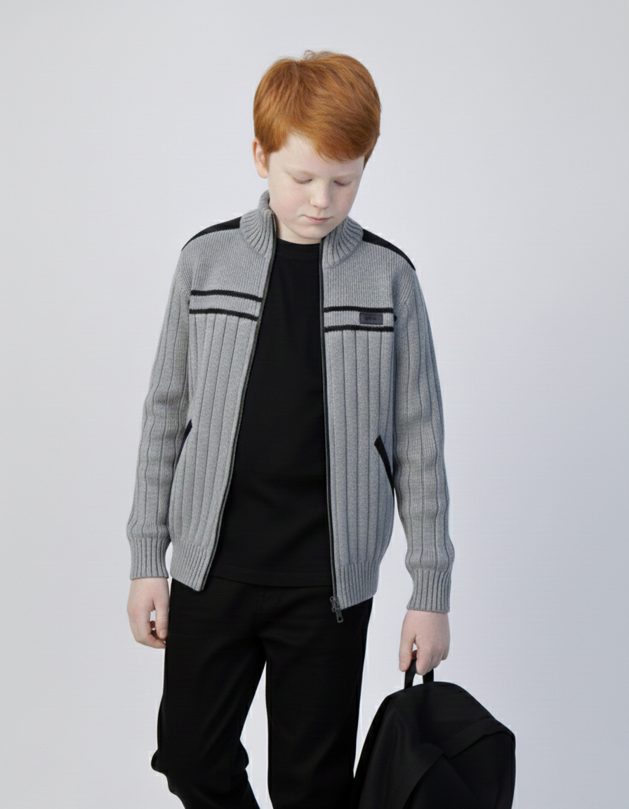 Кардиган AS TEKS VIT-001/ серый - фото 5