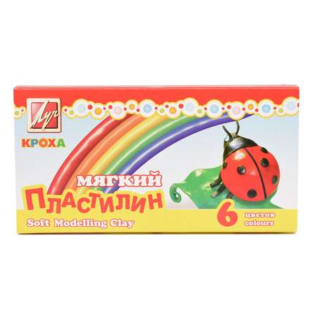 Пластилин Луч 6 цв.