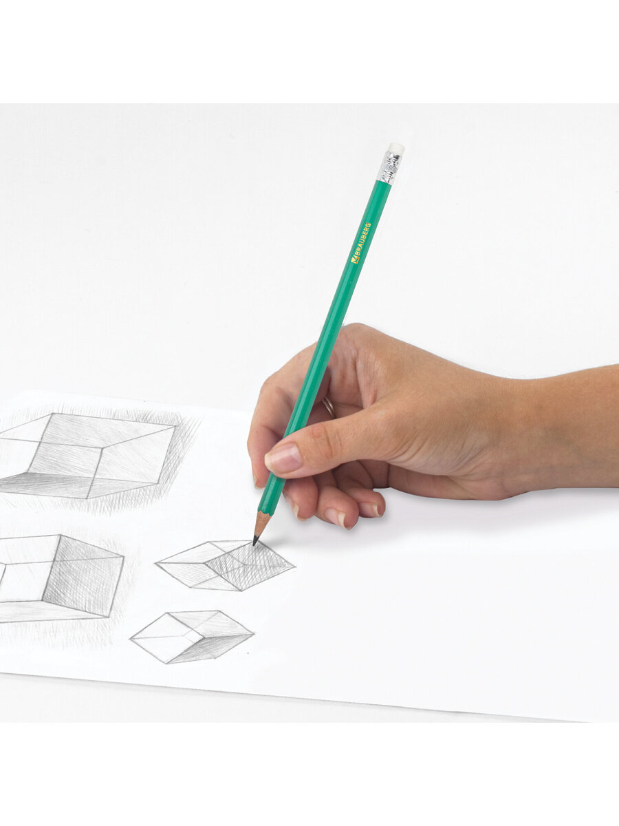 Карандаши чернографитные Brauberg 12 шт. - фото 14