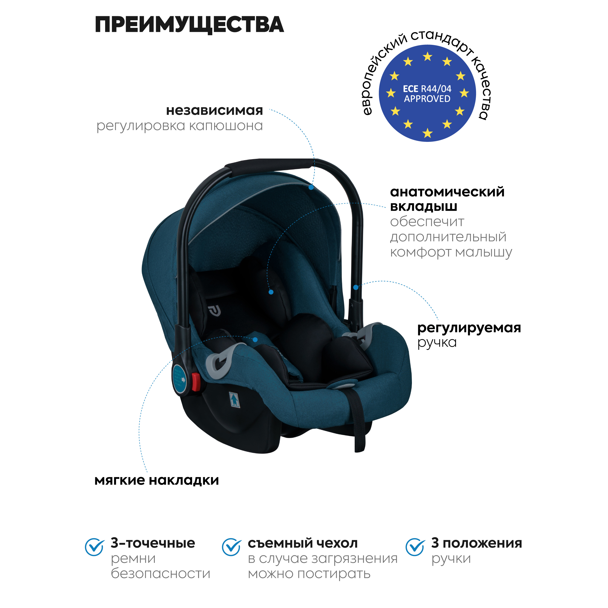 Коляска трансформер JOVOLA RAPID морская волна - фото 10