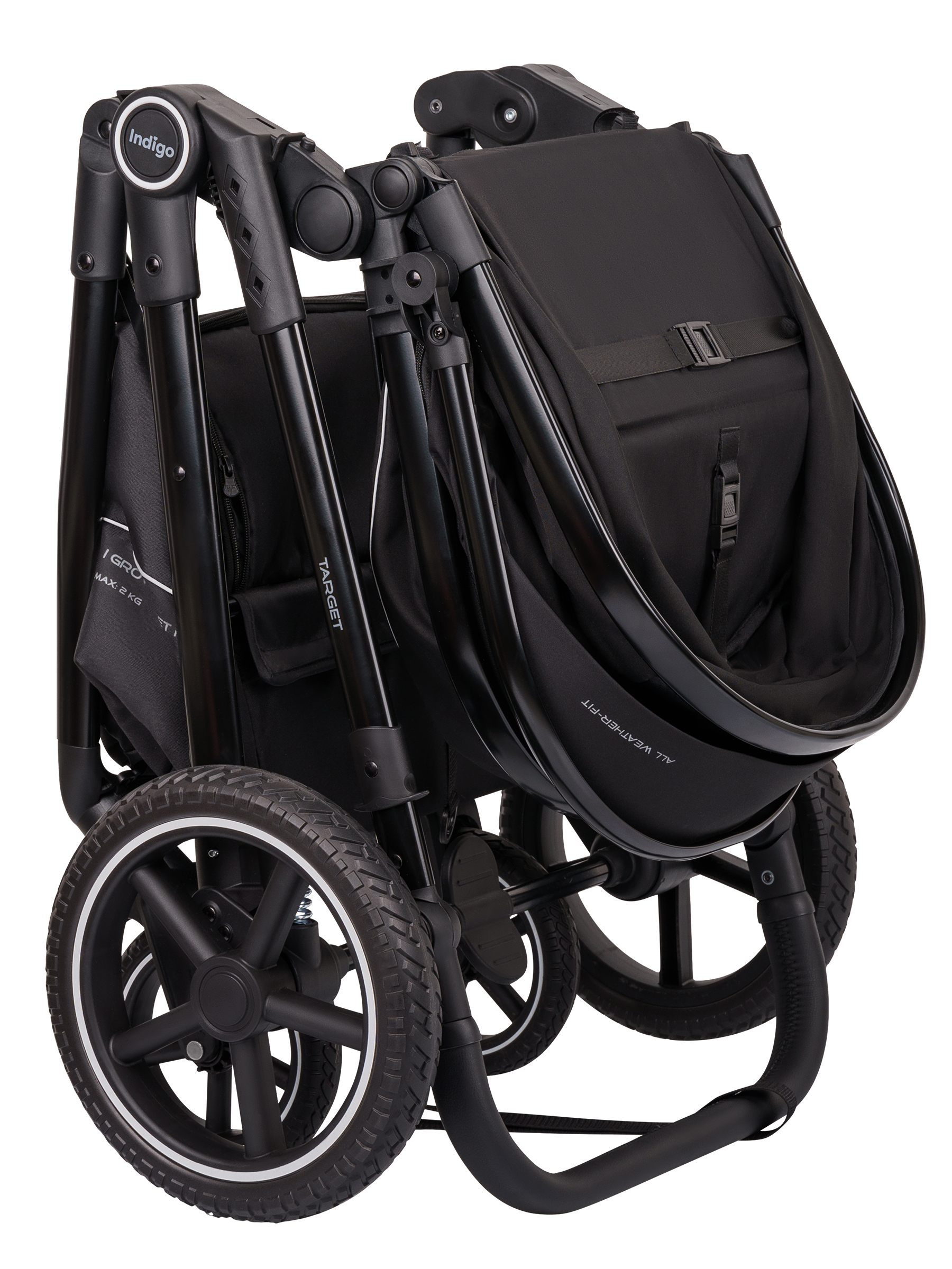 Коляска трансформер Indigo Target 3в1 черный - фото 47
