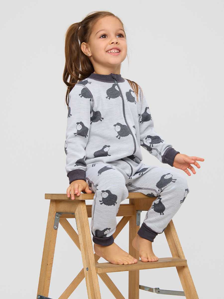 Термокомбинезон Dr. Wool DWWK16/овечкисерыймолочный - фото 8