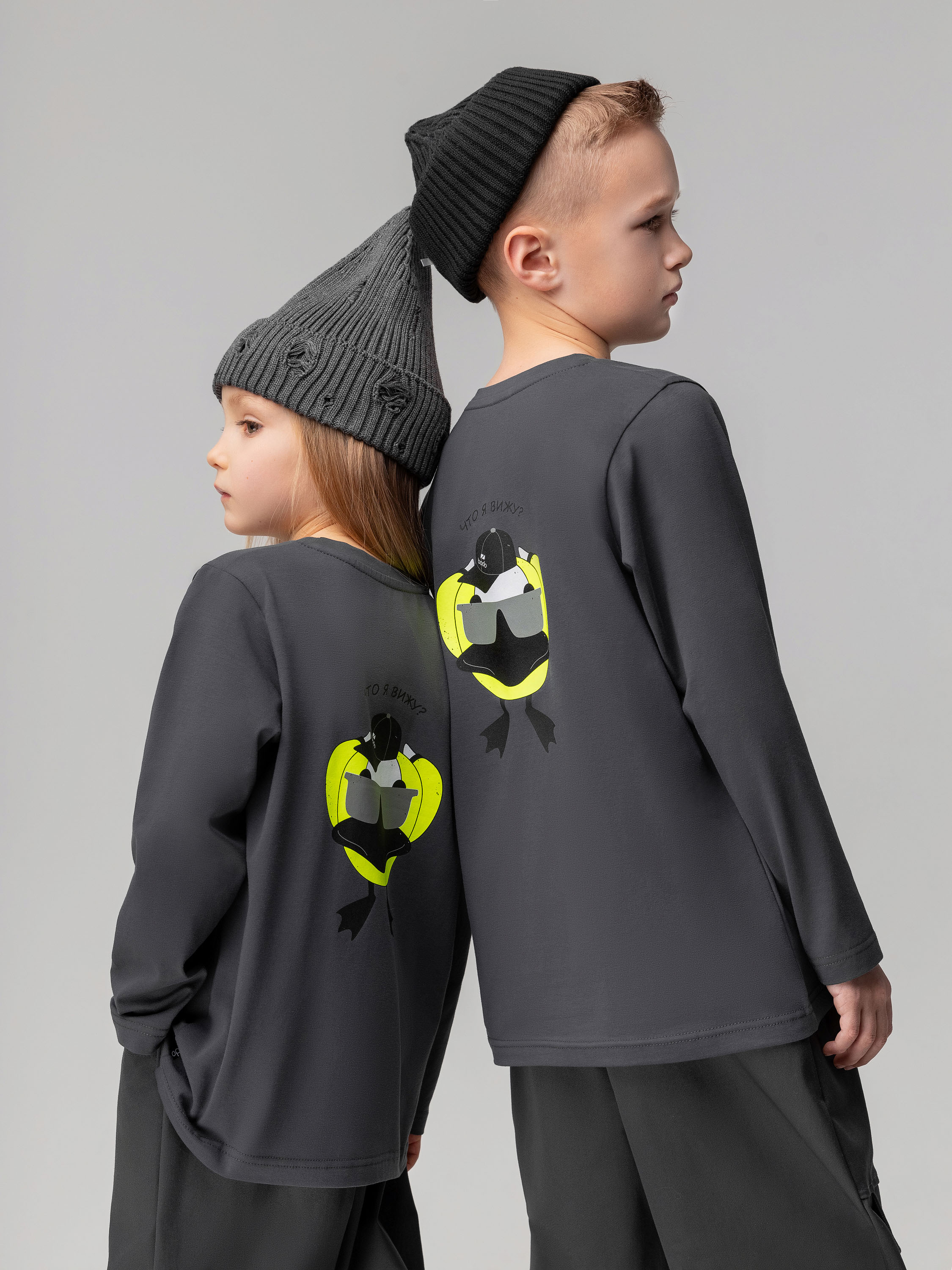 Лонгслив Bodo 7-289MU_темно-серый (салатовый) - фото 6