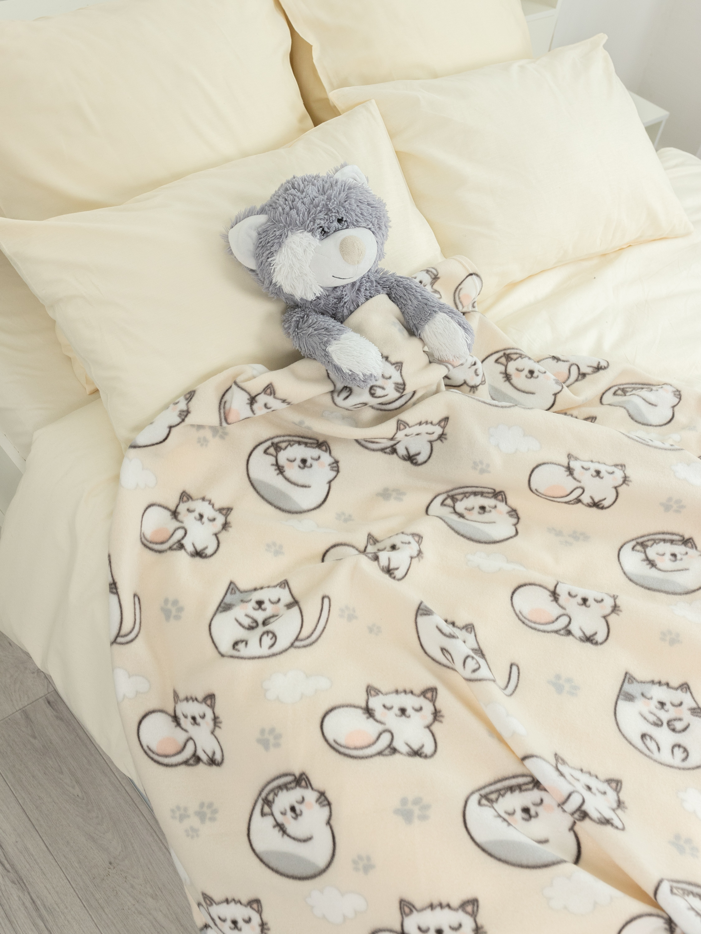 Плед Wellness WPT105-Котики 100 x 150 см флис - фото 9