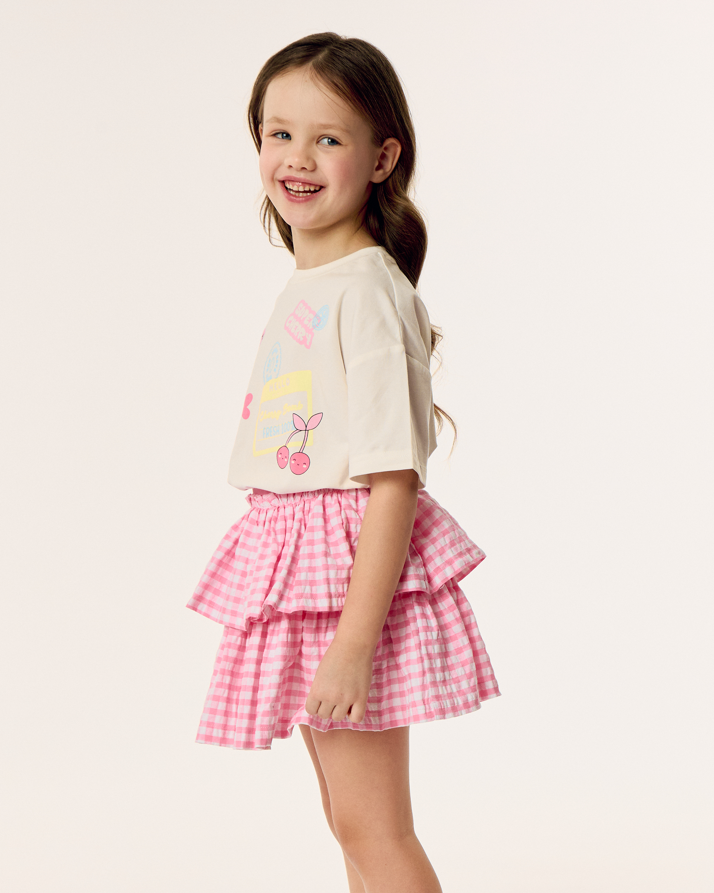 Изображение товара Юбка Futurino Fashion 110 — розовая, хлопок, эластичный пояс