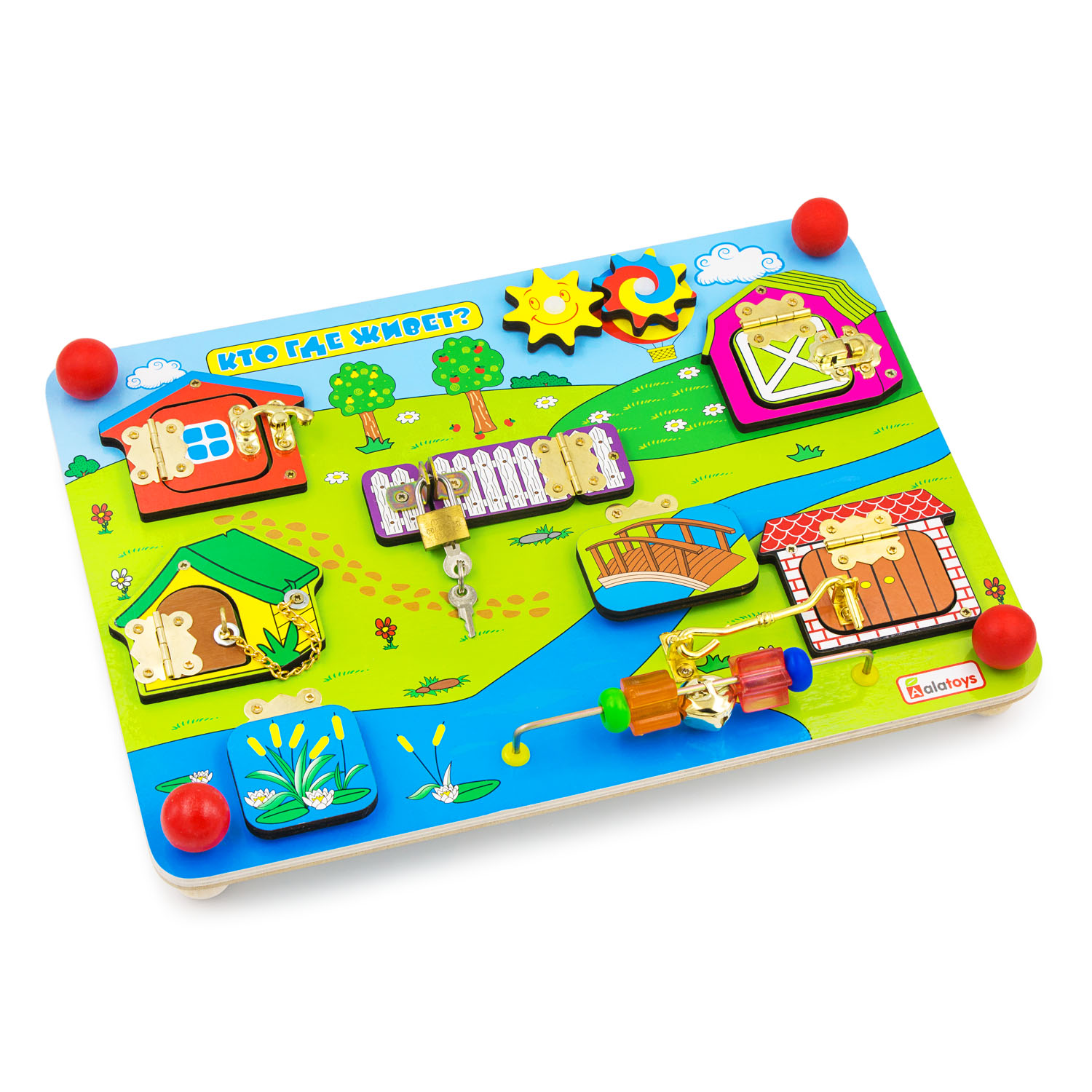 Игрушка Alatoys бизиборд Кто где живет в ассортименте - фото 7