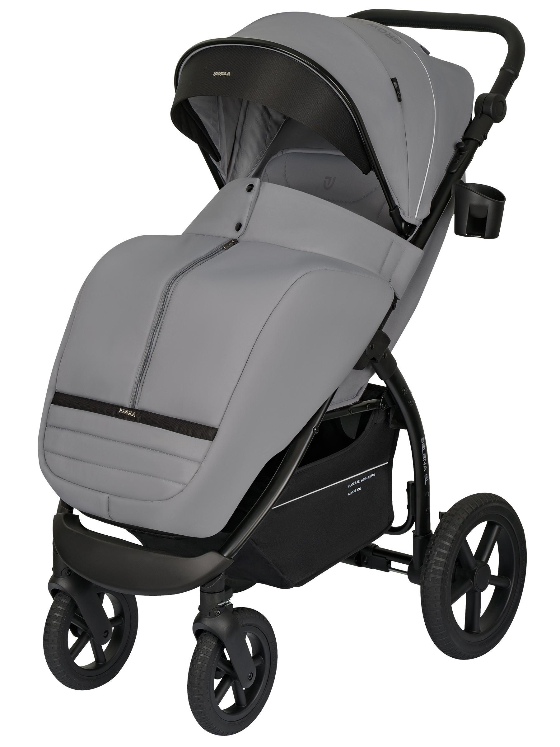 Коляска прогулочная JOVOLA Selena SL, всесезонная серый - фото 15