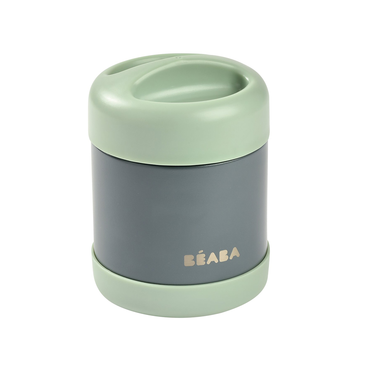 Термоконтейнер для еды, детского питания BEABA THERMO-PORTION INOX 500 мл серо-зеленый - фото 2