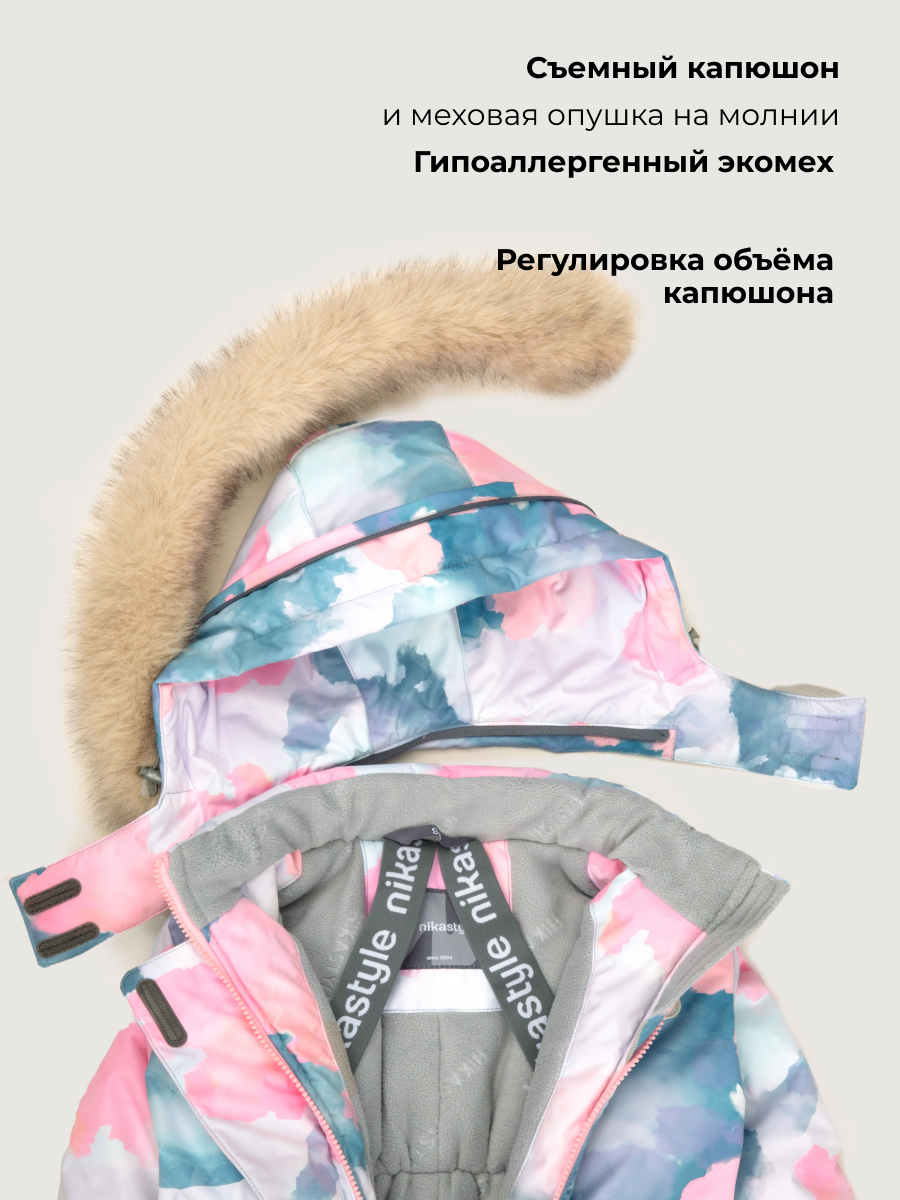 Комбинезон NIKASTYLE 8з1626 фламинго/серый - фото 7