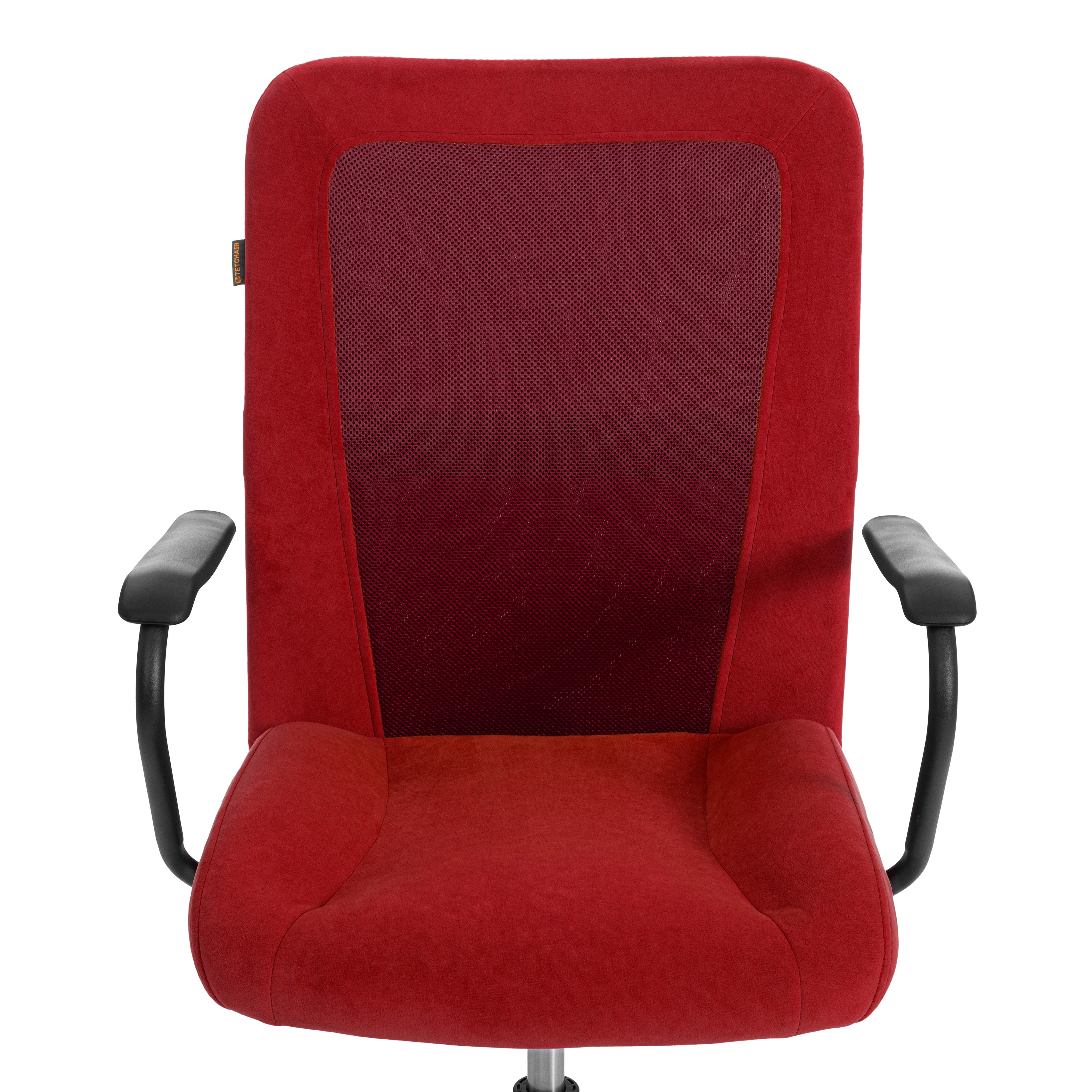 Компьютерное кресло TETCHAIR Стафф велюр сетка бордо - фото 6