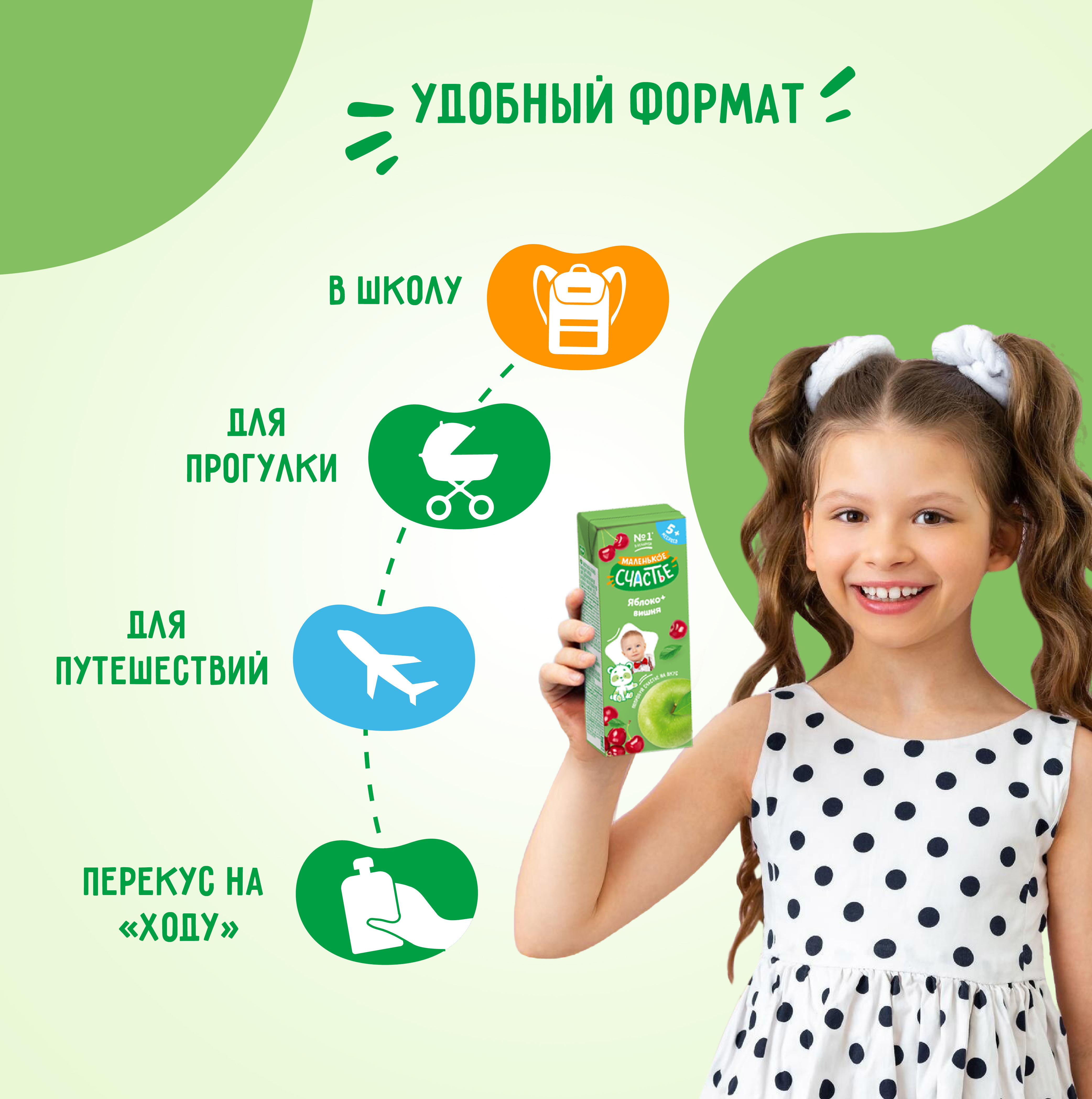 Нектар Маленькое счастье Яблоко-вишня с 5 мес 0.2 л - фото 6