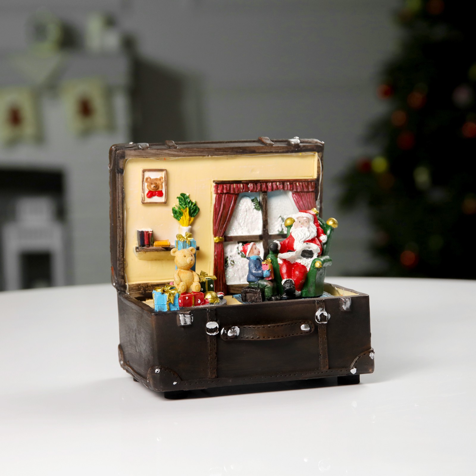 Светодиодная фигура Luazon «Новогодняя ночь» батарейки не в комплекте USB свечение мульти - фото 2