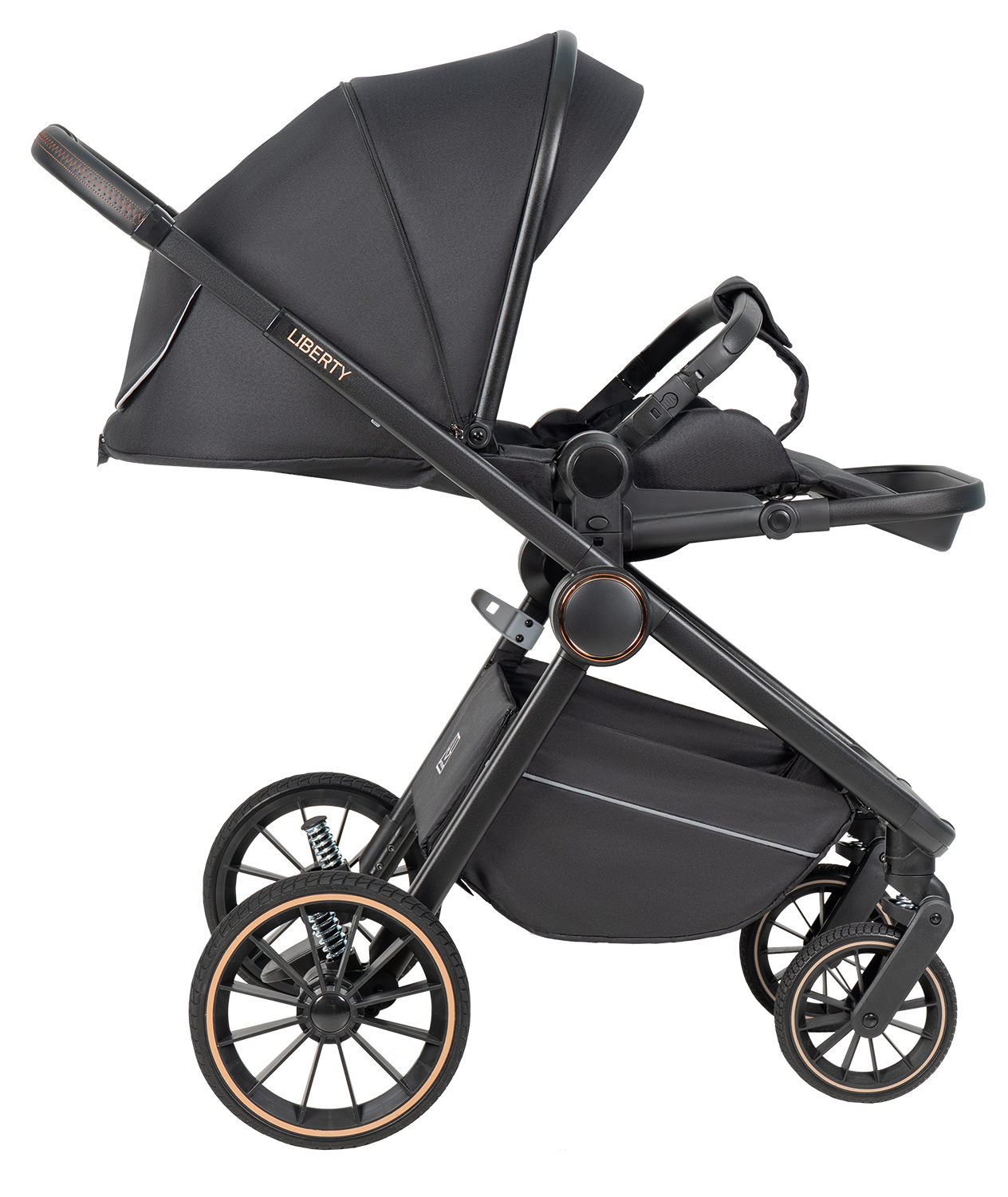 Коляска 3в1 Farfello Liberty черный - фото 20