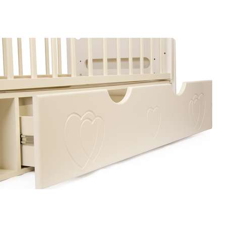 Детская кроватка Dakababy прямоугольная, поперечный маятник (ваниль)