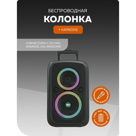 Беспроводная колонка караоке More Choice BK22 Black