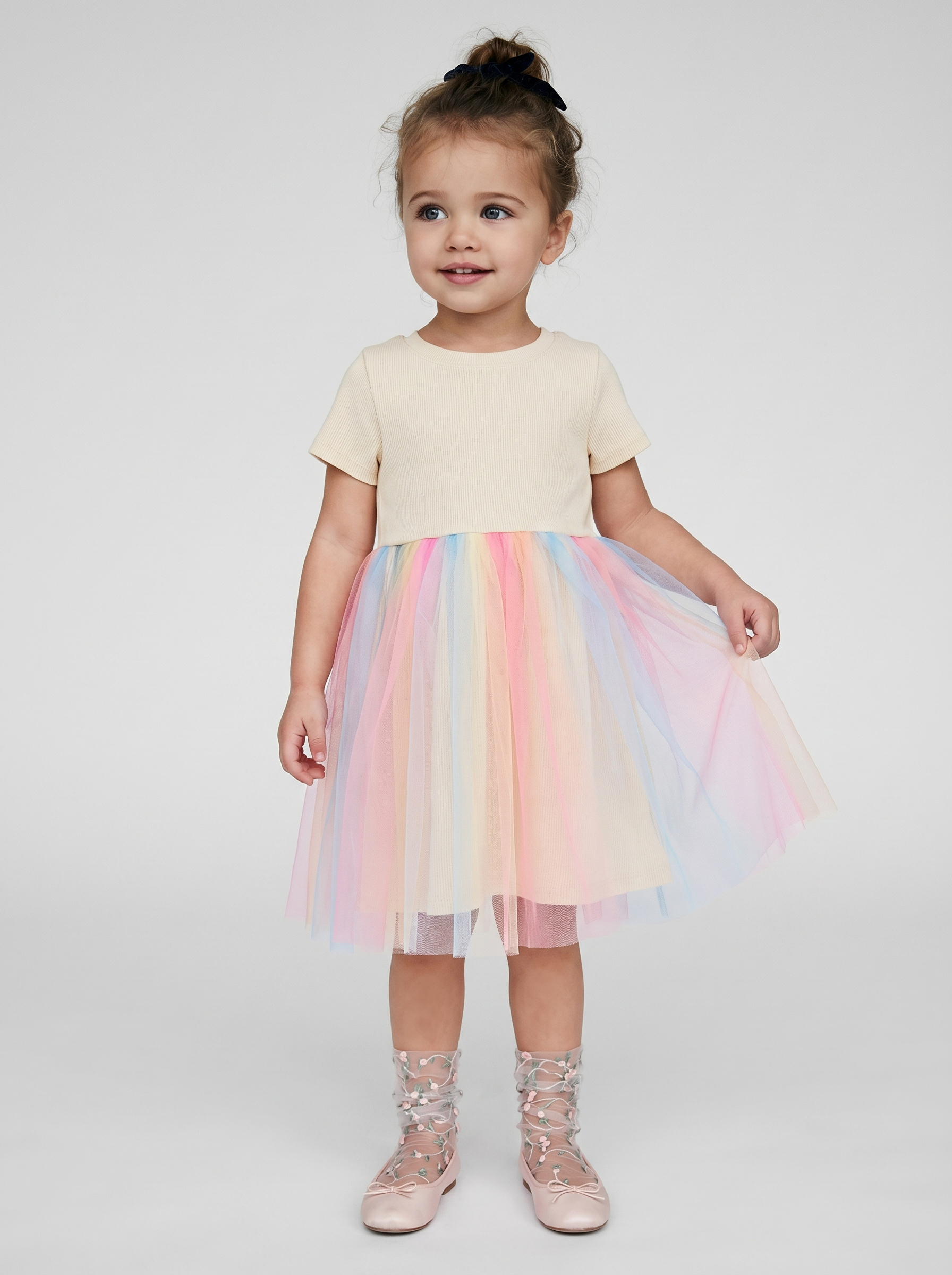 Изображение товара Праздничное платье YOULALA для девочки с радужной юбкой