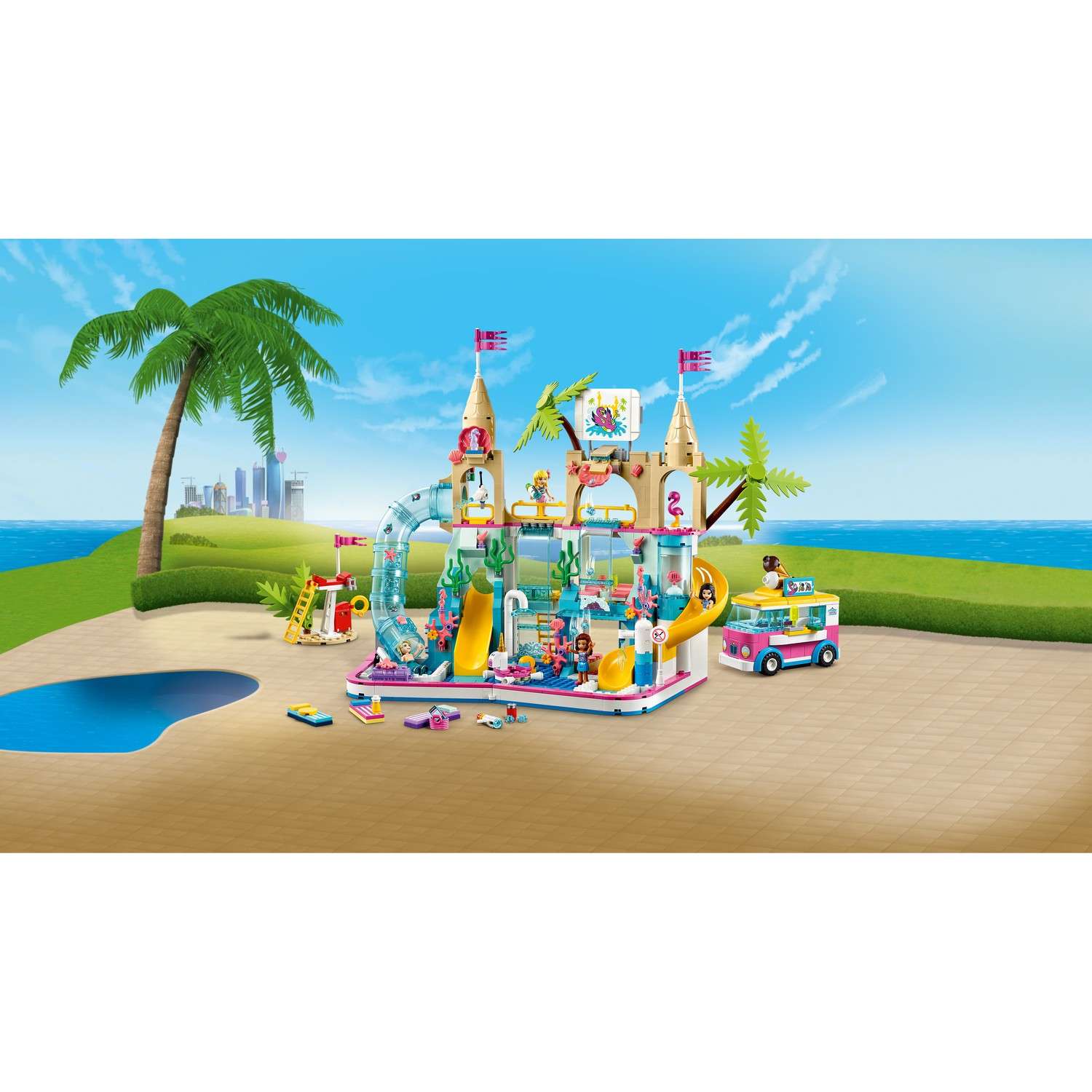Конструктор LEGO Friends Летний аквапарк блочный - фото 14