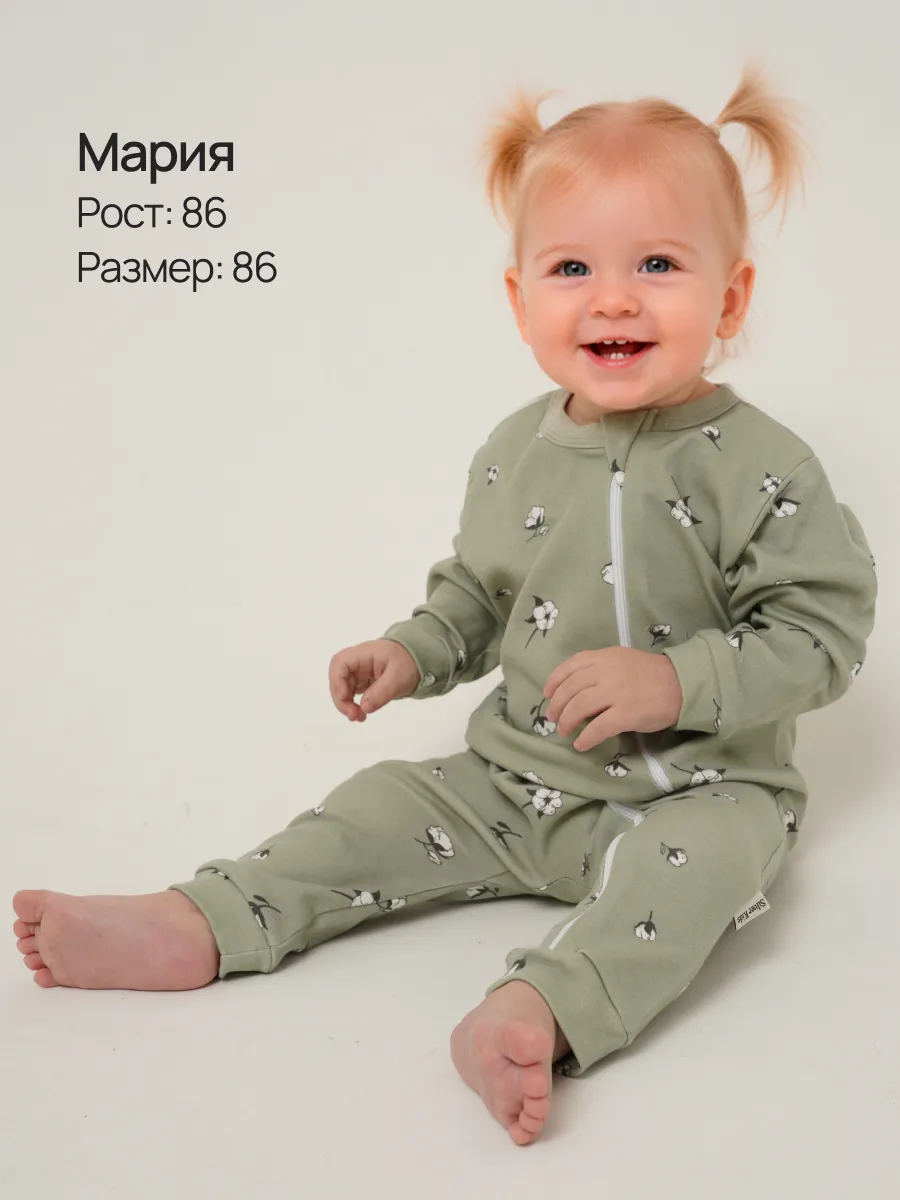 Комбинезон 3 шт Супер Пупс нбр/3пр/кмбнмол/оливковыйрай - фото 5